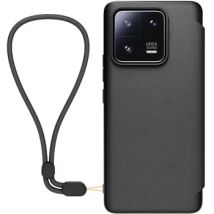 Etui Folio pour Xiaomi 13 Pro noir avec dragonne