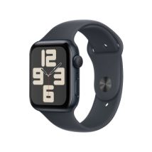 Apple Watch SE GPS 44mm Aluminium Minuit avec Bracelet Sport Minuit (M/L)
