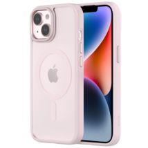 Coque translucide MagSafe rose pour iPhone 15