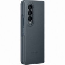Coque en cuir pour Samsung Galaxy Z Fold4 - Gris