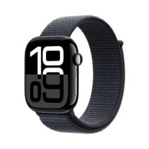 Apple Watch Series 10 4G 46mm Aluminium Noir de jais avec Boucle Sport Encre violette