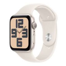 Apple Watch SE GPS 44mm Aluminium Blanc Bracelet Sport M/L