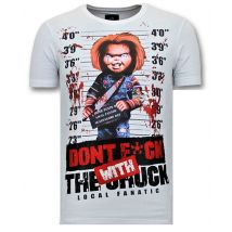 Local Fanatic T-shirt met print bloody chucky angry