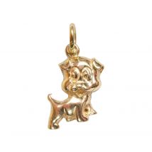 Christian 14 karaats gouden hond hanger