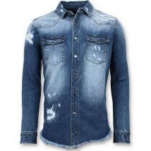 Enos Lange spijkeroverhemd denim