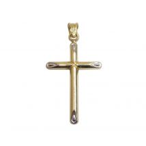 Christian Bicolor gouden holle kruis