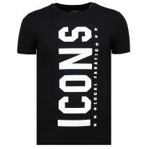 Local Fanatic Icons vertical bedrukte t-shirt