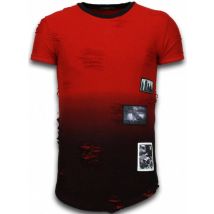 Justing Pictured flare effect t-shirt long fit