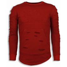 Justing 3d stamp paris trui damaged sweater