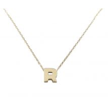 Christian Gouden ketting met r hanger