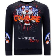 Montfleuri Sweater met print tiger couture