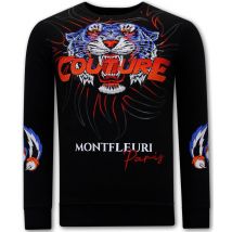 Montfleuri Sweater met print tiger couture