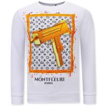 Montfleuri Sweater met print uzi does it