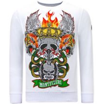 Montfleuri Sweater met print skull head