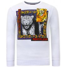 Montfleuri Sweater met print tiger poster