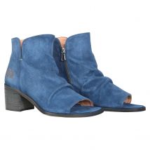 Walk in the Park D098 blauw suède stoere laars met zomerse uitstraling