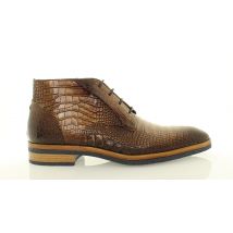 Giorgio 73533 bruin cognac croco print met blauwe rubber zool