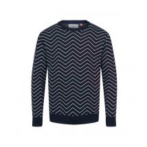 Kronstadt Ks3795 zig-zag cotten knit navy