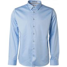 No Excess Basic stretch shirt satin weave office blue