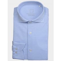 Born with Appetite Casual hemd lange mouw seymour knitted pique shirt w 00007se78/210 l.blue