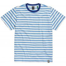 G-Star Essential stripe loose r tee ecru & falcon blue