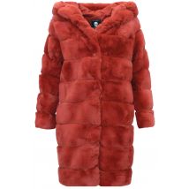 Gentile Bellini Faux fur jas met capuchon bordeaux