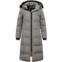 Matogla Extra lange winterjas met nep bontkraag