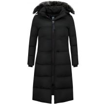 Matogla Extra lange winterjas met kunst bontkraag