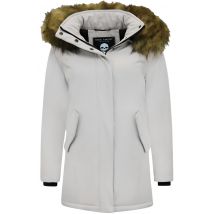 Matogla Winterjas met imitatie bontkraag slim fit