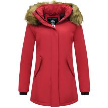 Matogla Winterjas met imitatie bontkraag slim fit