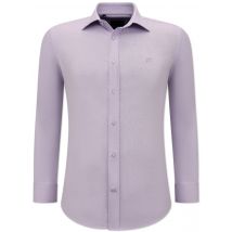 Gentile Bellini Getailleerde banco oxford shirt paars