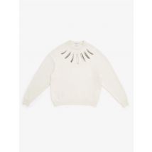 Marcelo Burlon Wind feathers knit comfort crew ecru