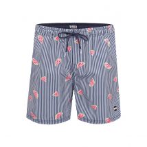 Happy Shorts Zwemshort heren gestreept meloen print