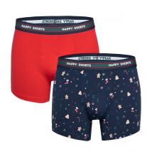 Happy Shorts 2-pack kerst boxershorts heren christmas stuff