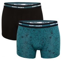 Happy Shorts 2-pack boxershorts met print heren abstract painting