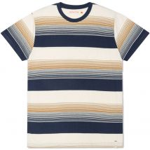 Revolution T-shirt navy striped