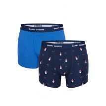 Happy Shorts 2-pack kerst boxershorts heren kerstmannen / rendieren