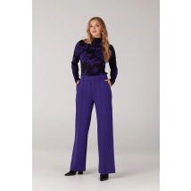 JANSEN AMSTERDAM Jansen amstedam vbf101 jersey print turtle neck top elliot w23 000975 black/purple