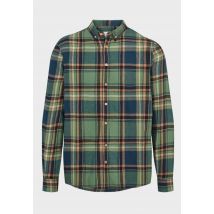 Kronstadt Flannel check shirt ks4206 ivy green/blue