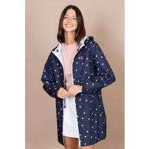 Flotte Witte-stippen navy dames regenjas amelot -