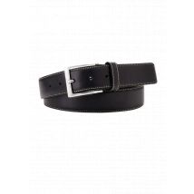 Michaelis Belt leather black contrast stiksel