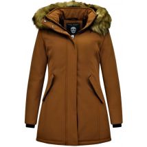 Matogla Winterjas met imitatie bontkraag slim fit