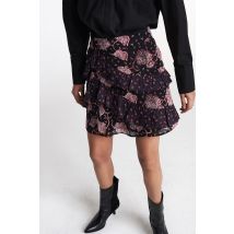 Alix The Label 2108255089 woven flower paisley ruffled skirt