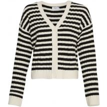 Moss Copenhagen Mschkitna cardigan stripe -black