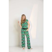 &Co Woman Loa s.block broek green multi