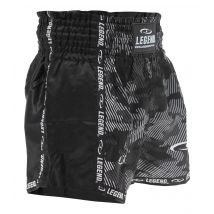 Legend Sports Kickboks broekje kind/volwassene camo black satijn