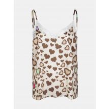 Mucho Gusto Slip top leopard hartjes
