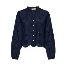 Jacqueline de Yong Ditte l/s embroderie short shirt