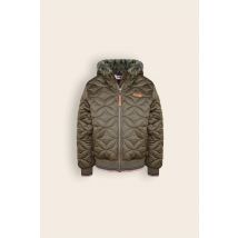 NoNo Meisjes winterjas bomber met capuchon aop bestie army