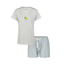 By Louise Dames korte pyjama set shortama gestreept